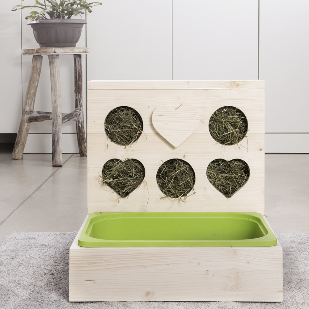 Fieniera per coniglio in legno