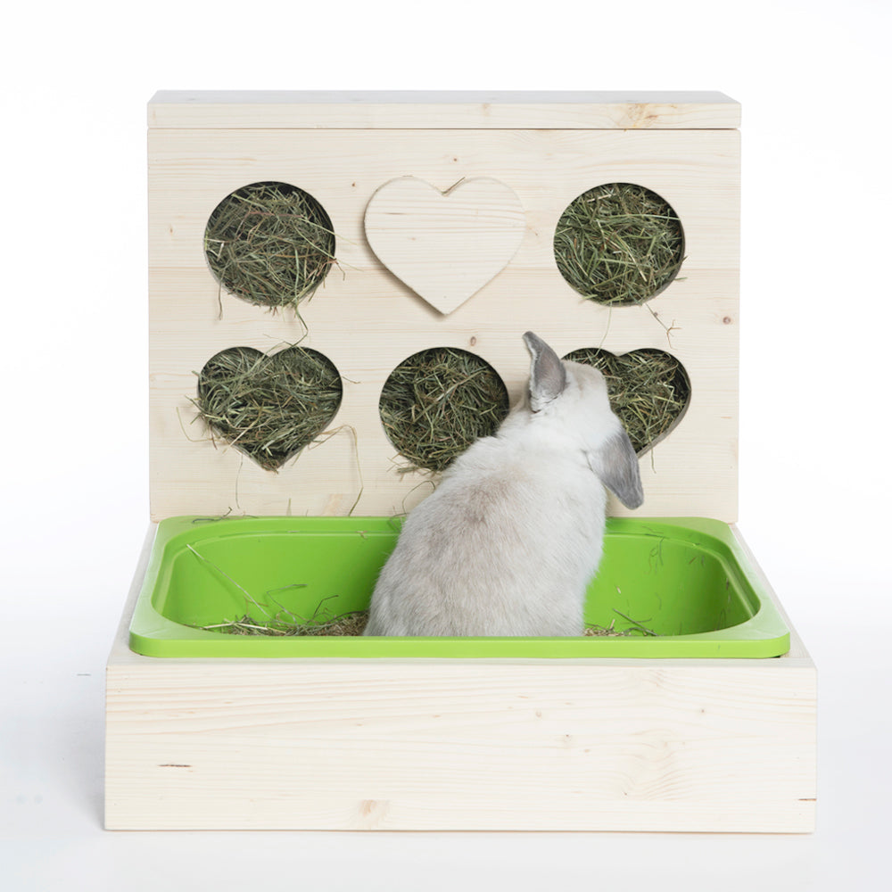 Fieniera per coniglio in legno
